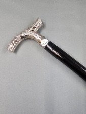 Holz  Gehstock Wanderstock Spazierstock Fritz  Stock silbern 93 cm Bräutigam