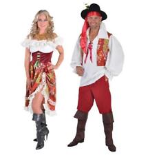 Zigeunerin Zigeuner Pirat Kleid Kostüm Piratin Rock Weste Bluse Mantel Hut lang