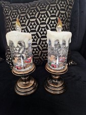 LED Kerze Mit Schneekugel