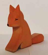 Krippenfiguren - 1 Fuchs  7 cm hoch,9 cm lang - Margarete Ostheimer  90er Jahre 