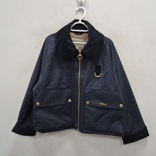 Barbour Casual Nora Spey Cotton Country Navy Short Watjacke Gr UK 18