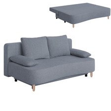 Schlafsofa - grau - Federkern