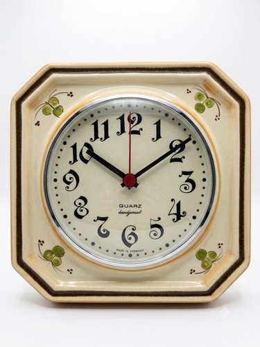 Vintage keramik wanduhr 70er - vintage,