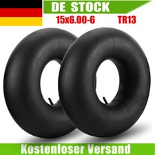 2X REIFEN SCHLAUCH 15x6.00-6 LUFTSCHLÄUCHE FÜR AUFSITZMÄHER RASENTRAKTOREN TR13~