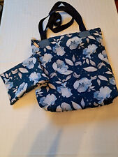 Tasche Softshell, wasserabweisend, Blumen, 34 x35 cm, Reißverschluss,Täschchen