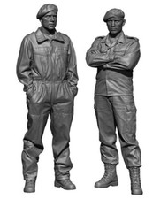 unpainted 1/35 Resin figures modern Bundeswehr panzer crew 2man scene kit *5739