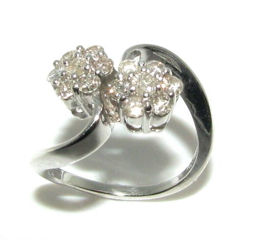Damen karat weißgold ring - damen, 18