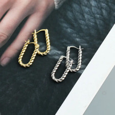 Creolen Verdreht rechteckig