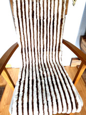 Kaninchen Decke, naturweiß +braun 112 cm x 38 cm