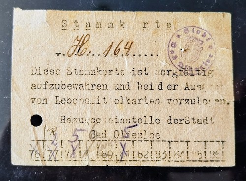 Historische stammkarte für - historische,
