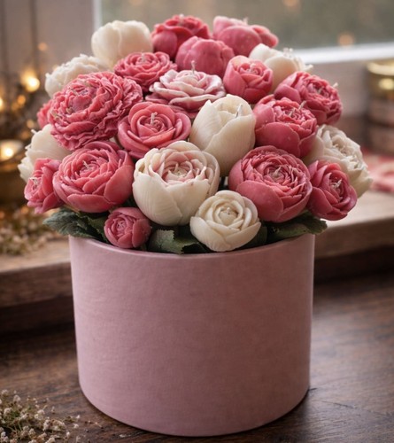 Kerzenstrauß rosen duftkerzen - kerzenstrauß,