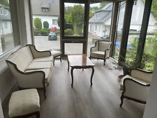 Salon Sitzgruppe 3-Sofa 2 Sessel & 2 Hocker Tisch - Rokoko Stil - Vintage Top!