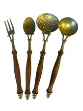 Messing Kochbesteck 4-tlg mit