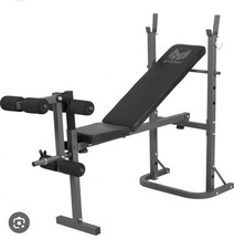 Hantelbank mit Langhantel und 2x10kg Gewichte