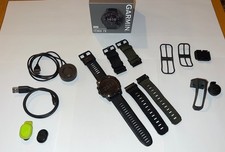 Garmin Fenix 7x Solar - 51mm, gebraucht, Armbänder, mehrere Ladekabel und Box