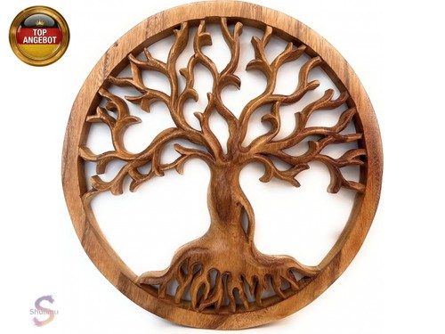 Lebensbaum wanddeko holz - wanddeko,
