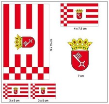 Aufkleber Set Bremen Fahne Flagge