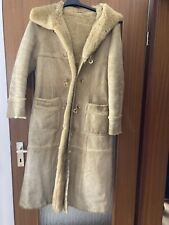 Mantel, beige, Lammfell, Kuschelig warm, Vintage, mit Kapuze