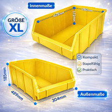 Stapelbox sichtlagerbox - stapelbox, xl