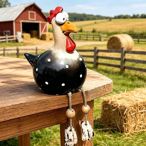 Keramik huhn gartendeko - huhn,