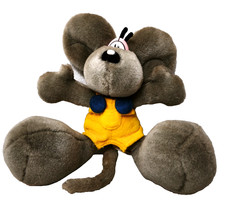 Diddl Maus grau mit gelber Latzhose -16cm-