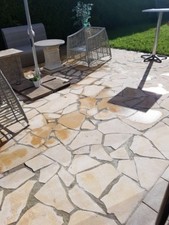 40-50mm Mauersteine Polygonalplatten crema Terrassenplatten 15m²