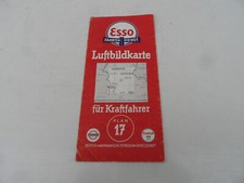 alte originale Esso Fahrten Dienst Luftbildkarte Plan 17 Essolub Standard