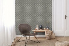 Tapete Grandeco Jungle Fever JF3003 weiß braun gold Pfauenfedern (5,01€/1qm)