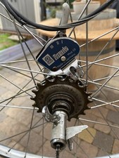 Chromfelge 3-Gang, Sachs Mod 55. mit Schalthebel, Flügelmuttern u. allem Zubeör.