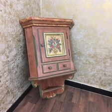 Voglauer Eckhängeschrank Altrosa Anno 1800 Handbemalt Wandschrank Landhausstil