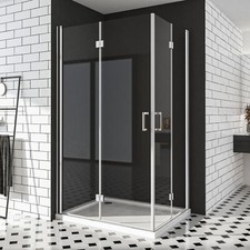 Duschkabine 90x75 80x80 Falttür Duschabtrennung Eckeinstieg Drehfalttür Dusche