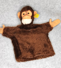 Steiff Schimpanse Jocko Handpuppe -6500/17- Affe, 1969, kleiner Knopf  24 cm