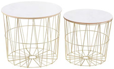 MY FLAIR Beistelltisch St. Tropez, 2er-Set in Marmor-Optik