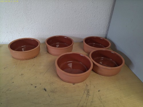 Runde ton auflaufförmchen - 5x,