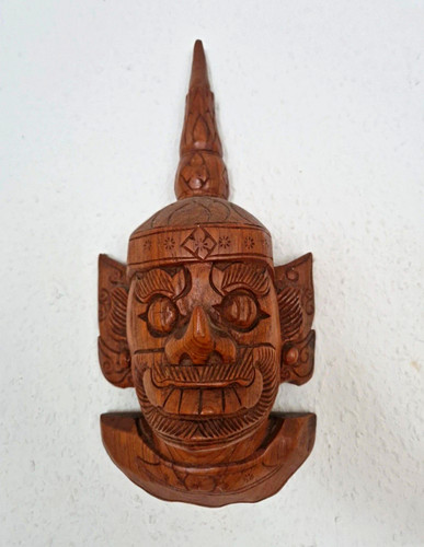 Handcrafted teakholz maske - handcrafted,