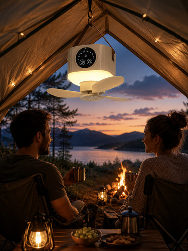 Rechargeable hanging fan with - hanging,