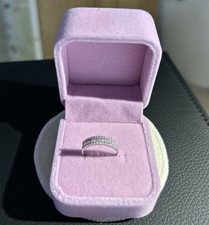 Weiß Gold 18 K Mit Natural Diamant 