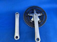 Retro Shimano Deore DX Kurbel FC-MT60 crankset, black biopace chainset M650
