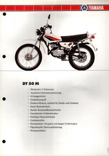 Prospekt Datenblatt Yamaha Motorrad DT 50 M