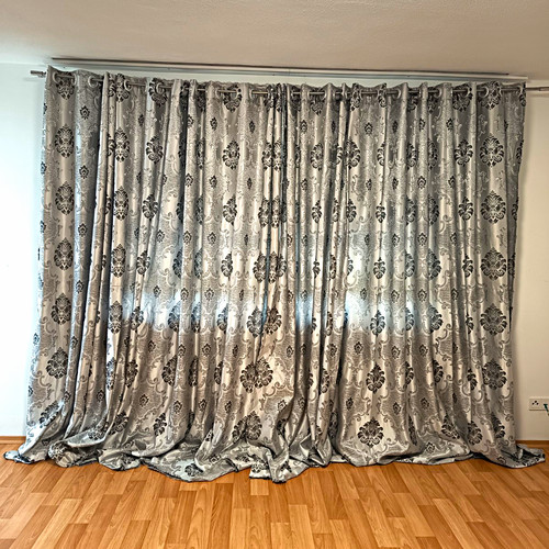 2er set vorhänge - set, grau