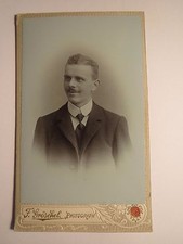 Rumburg Schluckenau Nixdorf - junger Mann im Anzug - Portrait / CDV