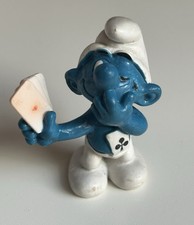 20056 Schlumpf Kartenspieler, Schleich Peyo, 1980, Portugal, Nr. 3, roter Punkt
