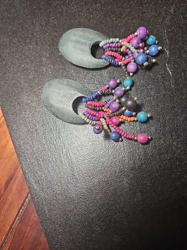 Bunte boho perlen ohrringe - bunte,