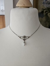 Silbercollier Collier Art nouveau Gingko