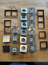 Jung, Edelstahl ES, Steckdosen, Rahmen, Schalter, Konvolut gebraucht TOP!**