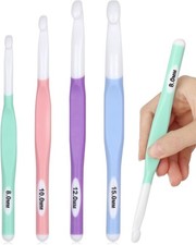 Coopay 4 Stück Groß Häkelnadel Set, Größen 8,0 Mm 10 Mm 12 Mm 15 Mm Länger Häkel