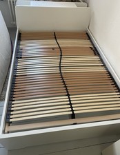 Bettgestell und Lattenrost 140x200m + Stauraum mit Kabeldurchführung, weiß IKEA