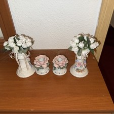 Top! Selten!wunderschöne mit Rosen verzierte Kerzenständer!!Top ab 1€!