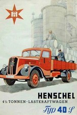 Blechschild HENSCHEL 30 x 20