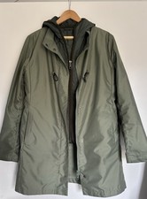 Fay By Tod’s Mantel Trench Übergang Double Front Coat Toggle Grün Khaki 2 Teile